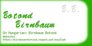 botond birnbaum business card